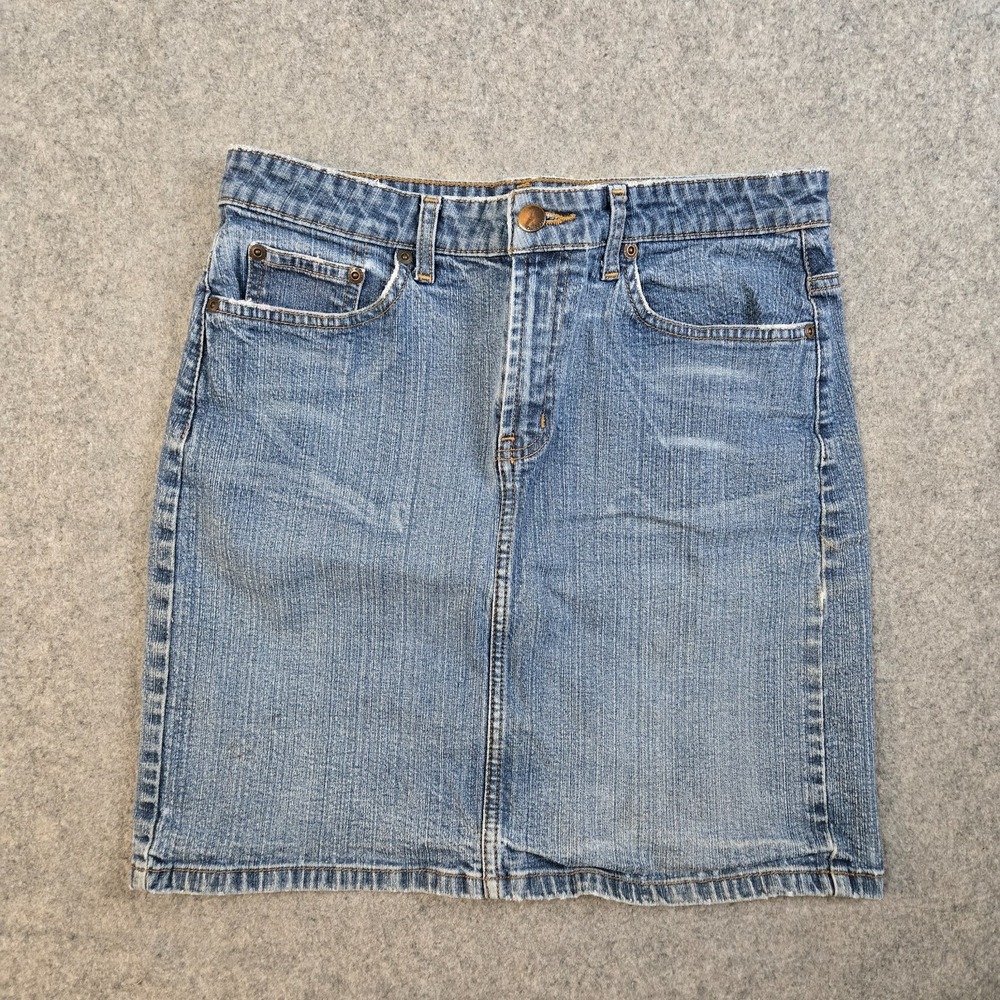 Y2K Mossimo Denim Mini Skirt Women's Size 8 Medium Wash Wash Boho Hippie Vintage